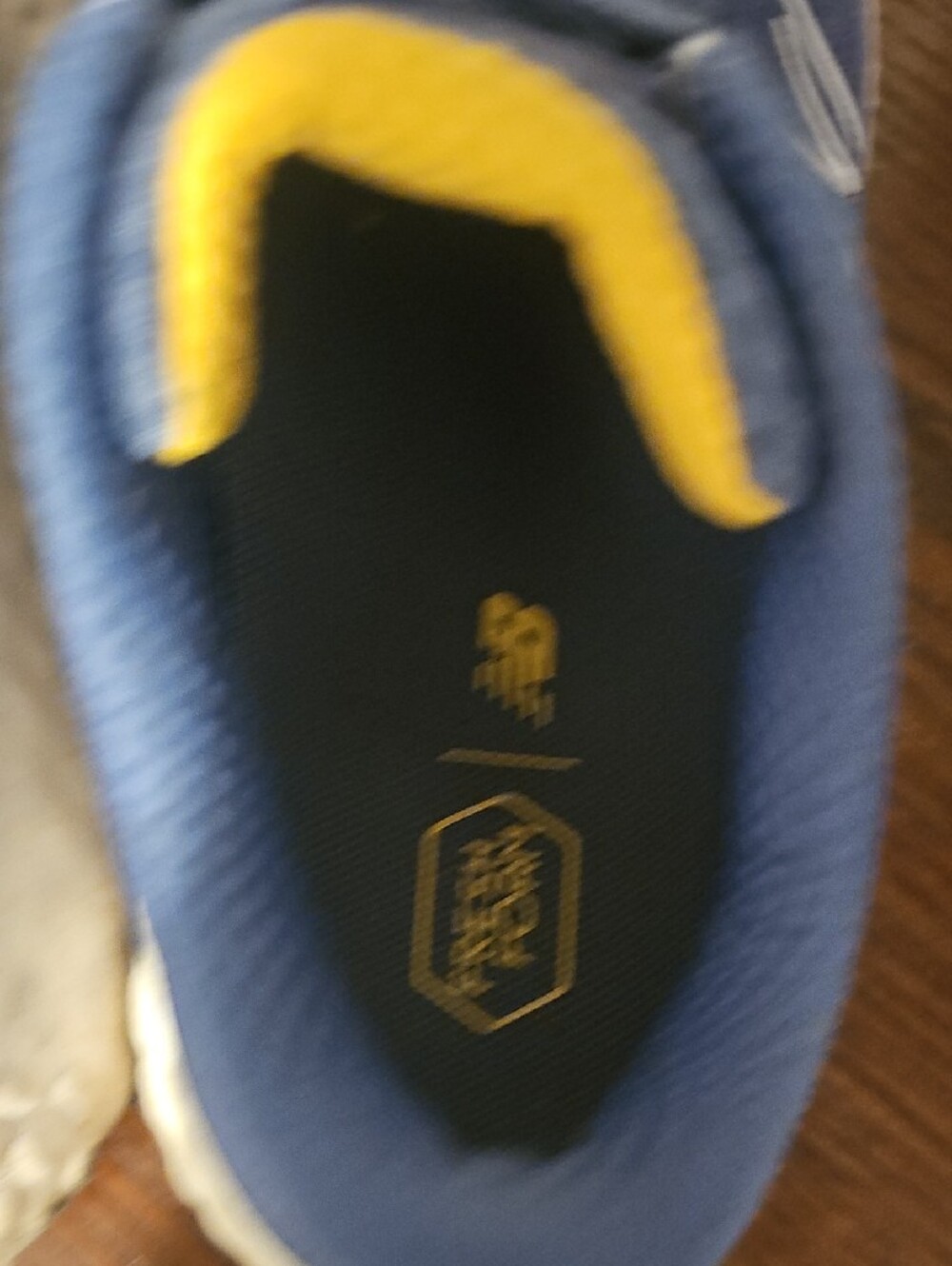 New Balance Women's Navy and Yellow Fresh Foam EvoZ Sneakers - Picture 6 of 7